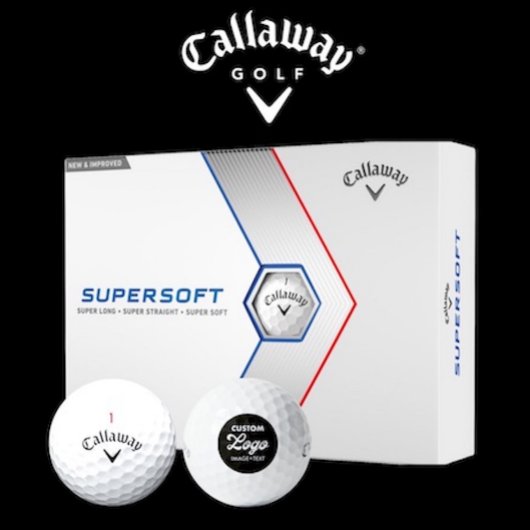 12 x Callaway Supersoft Custom Logo Golf Balls Golfballen