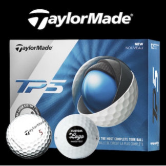 12 x TaylorMade TP5 Custom Logo Golf Balls Golfballen