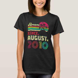 12 Year Old Awesome Since August 2010 12th Birthda T-shirt