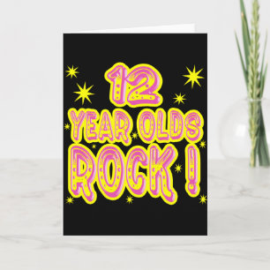 12 Year Olds Rock! (Roze) Wenskaart Kaart