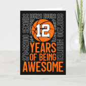 12 Years Of Being Awesome Sketll 12th Birthday  Kaart (Voorkant)