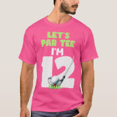 12 Years Old Golf Theme 12Th Birthday Sport Party T-shirt (Voorkant)