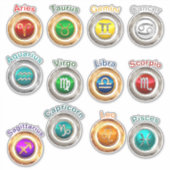 12 Zodiac-signalen Volledig ticker Sticker (Voorkant)