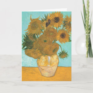 12 Zonnebloemen van de Florale Valentijn van Gogh Feestdagen Kaart