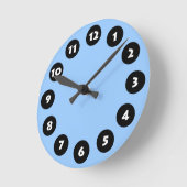 12 Zwart, Witte vlekken - en Lt. Blue Ronde Klok (Hoek)