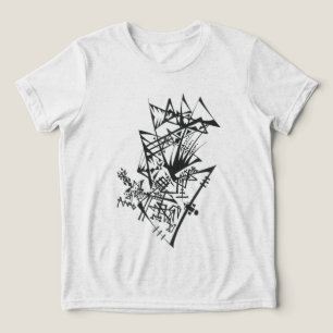 12 Zwarte Witte Abstracte Tribale Tattoo Kunst Tri-Blend Shirt