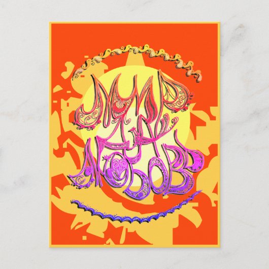 12a "Peace and Love" (in het Russisch) Briefkaart (Voorkant)