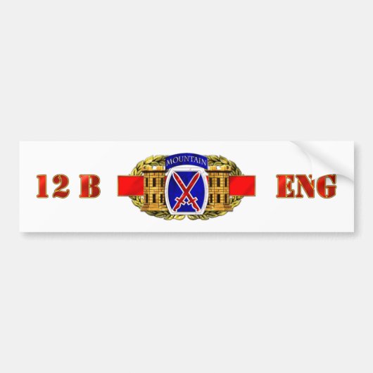 12B10e bergstreek Bumpersticker (Voorkant)