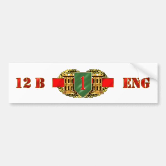 12B 1e infanteriedivisie Bumpersticker (Voorkant)