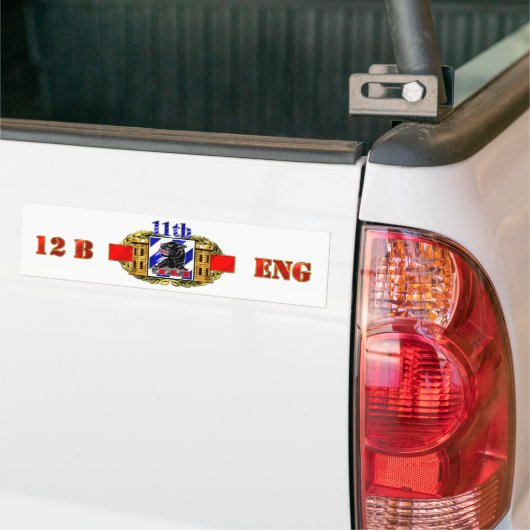 12B 3e ID 11e bataljon van technicus Bumpersticker (Op Truck)