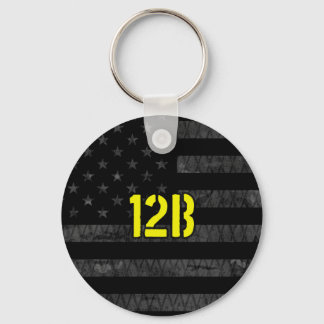 12B Combat Engineer Subdued American Flag Sleutelhanger