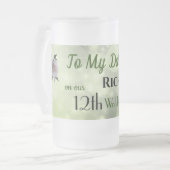 12de bruiloft Jubileum Husband Matglas Bierpul (Voorkant links)