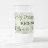 12de bruiloft Jubileum Husband Matglas Bierpul (Center)