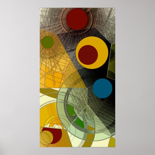 12de Kaart - Abstract Poster (Voorkant)