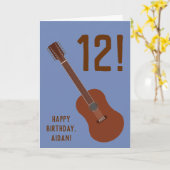 12de Verjaardag Twaalf de Kaart van de Gitaar van (Gele Bloem)