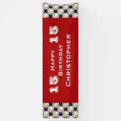 12e, 13e, 14e, 15e verjaardag Baseball Spandoek (Verticaal)