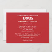 12e, 13e, 14e verjaardagsfeestje, rode fiets kaart (Achterkant)