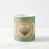 12e/30e Pearl & Groen Bruiloft Jubileum Koffiemok (Center)