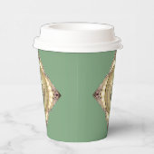 12e/30e Pearl & Groen Bruiloft Jubileum Papieren Bekers (Rechts)