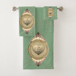 12e &30e Pearl Jubilea handdoek