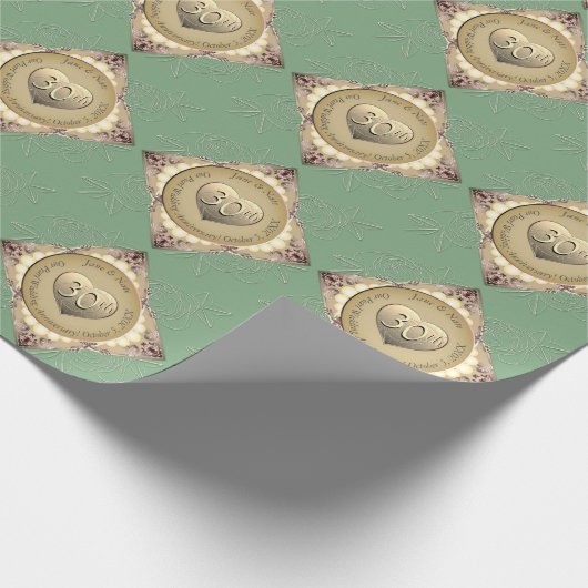 12e & 30e Pearl Jubileum inpakpapier (Hoek)
