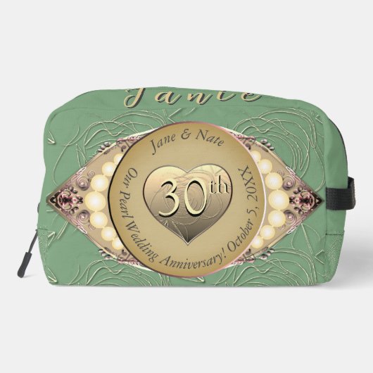 12e/30e Pearl Jubileum Print Cut Sew Bag Toilettasje (Achterkant)