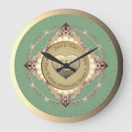 12e & 30e Pearl Jubileum wandklok