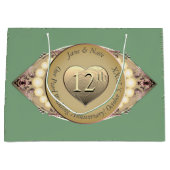 12e/30e Pearl Wedding Jubileum Gift Bag Groot Cadeauzakje (Voorkant)