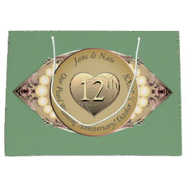 12e/30e Pearl Wedding Jubileum Gift Bag Groot Cadeauzakje