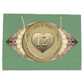 12e/30e Pearl Wedding Jubileum Gift Bag Groot Cadeauzakje (Achterkant)