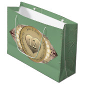 12e/30e Pearl Wedding Jubileum Gift Bag Groot Cadeauzakje (Voorkant Gekanteld)