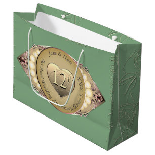 12e/30e Pearl Wedding Jubileum Gift Bag Groot Cadeauzakje