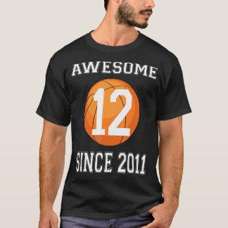 12e achttiende verjaardag basketbal t-shirt