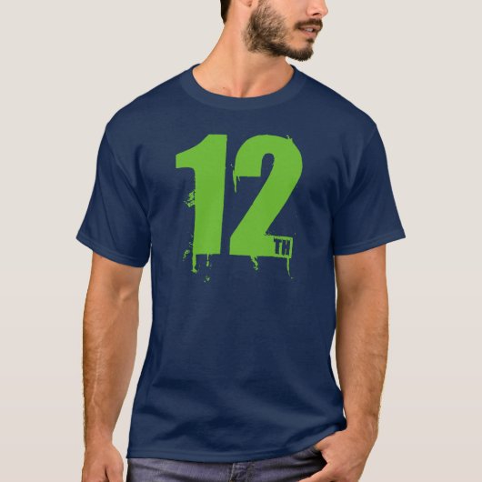 12e actie Groen Seattle T-shirt (Voorkant)
