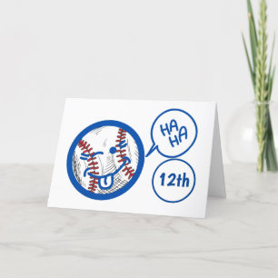 "12e" BASEBALL-HUMOR EN EEN BIRTHDAY-HUMOR Kaart
