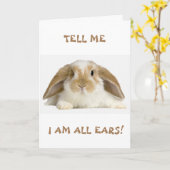 **12e** BIRTHDAY-HUMOR VAN *FUNNY BUNNY"-Kaart Kaart (Gele Bloem)