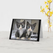 **12e BIRTHDAY** KITTENS ZEGGEN WOW!!! Kaart (Gele Bloem)