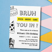 12e Bruh, Jij in Verjaardag Tiener Jongen Grappig Kaart