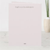 12e bruiloft Jubileum, pioenroos bloem Kaart (Achterkant)