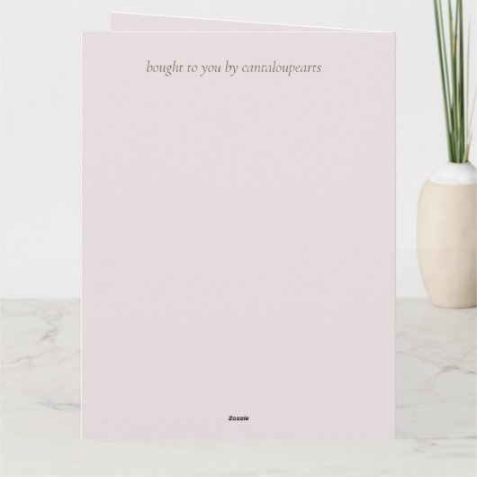 12e bruiloft Jubileum, pioenroos bloem Kaart (Achterkant)