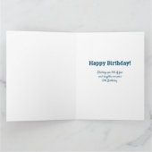 12e geboortedag nummer 12 Blauwe foto-inkuilKaart Kaart (Binnen)