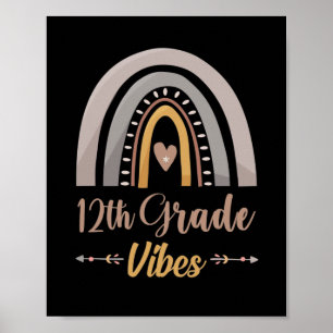 12e graad Vibes Twelvijfde graad terug naar school Poster