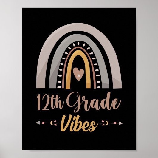 12e graad Vibes Twelvijfde graad terug naar school Poster (Voorkant)