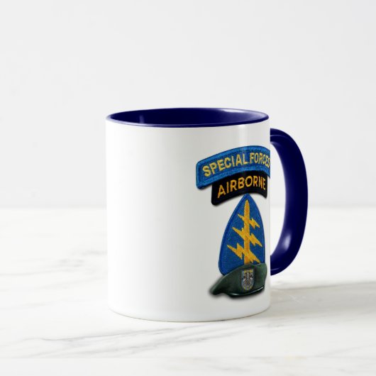 12e groep speciale strijdkrachten Groene berets SF Mok (Voorkant rechts)