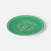 12e jade bruiloft jubileum hart papier bord (Gekanteld)