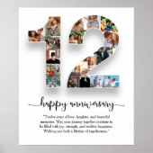 12e jubileum foto collage poster (Voorkant)