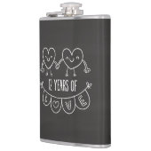 12e Jubileum Gift Chalk Hearts Heupfles (Links)