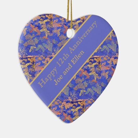 12e Jubileum, Jubileum zijde Keramisch Ornament (Rechts)