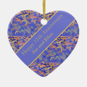 12e Jubileum, Jubileum zijde Keramisch Ornament