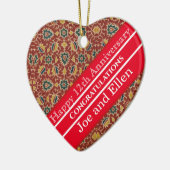 12e Jubileum, Jubileum zijde Keramisch Ornament (Links)